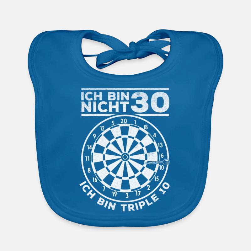 Ich bin nicht 30 Ich bin triple 10 I Geburtstag Baby Bio-Lätzchen