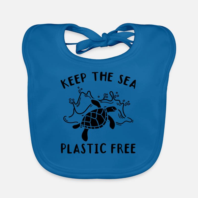 Keep The Sea Plastic Free Turtle Organic Baby Bibs