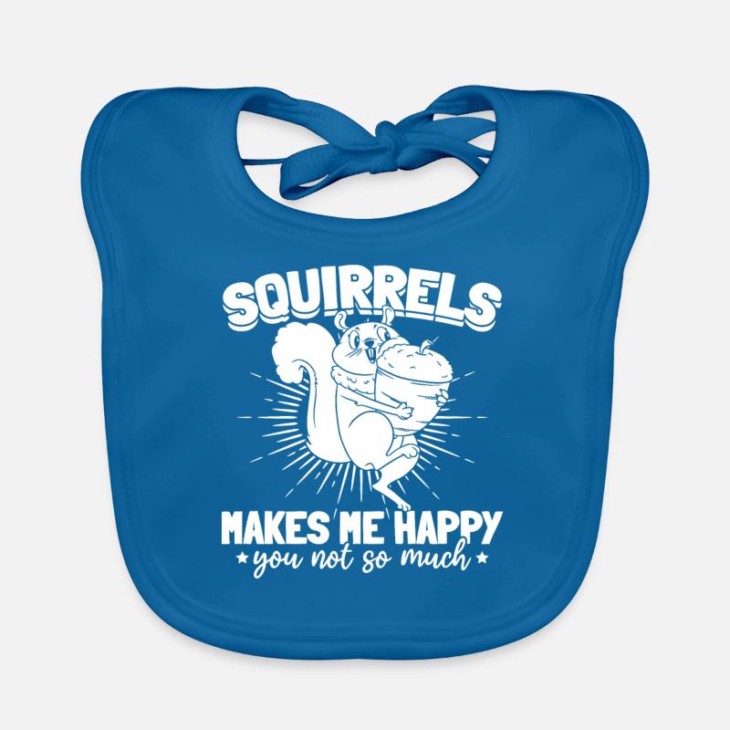 Squirrel doesn't make me so happy - Organic Baby Bibs