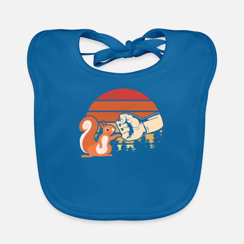 Squirrel Fist Push Squirrel Lover Organic Baby Bibs
