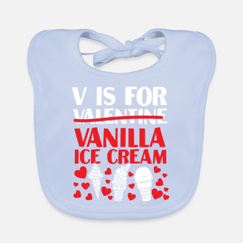 Crème glacée Cône de la Saint-Valentin Bavoir bio Bébé