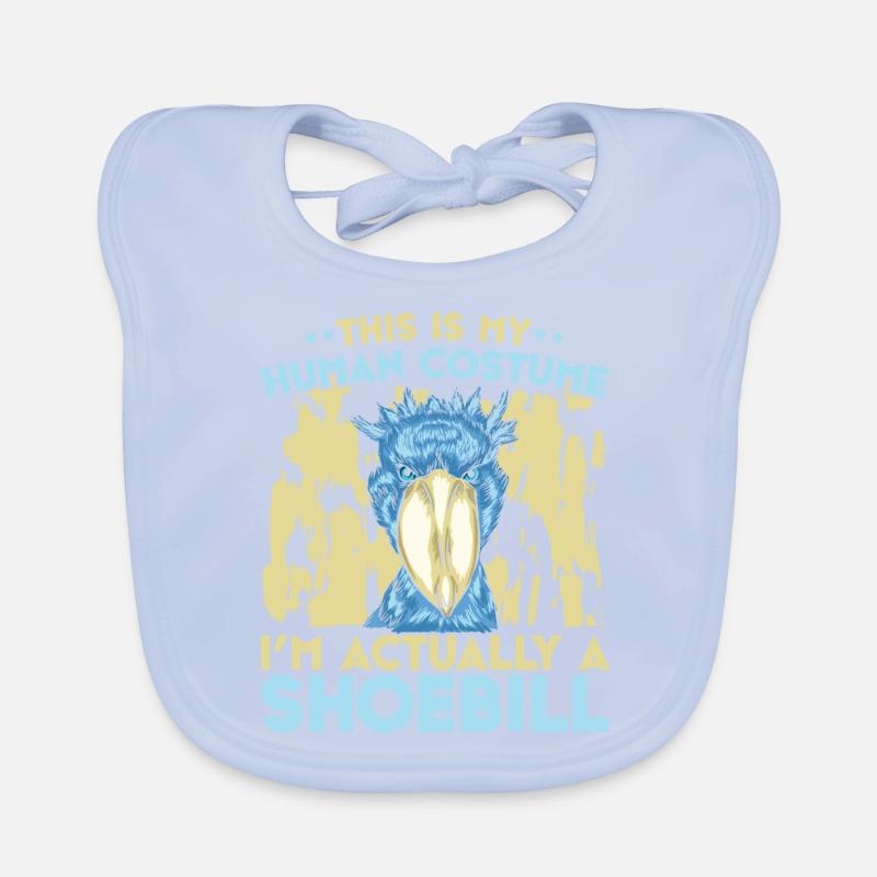 Ich bin eigentlich ein Schuhschnabel-Storch-Wal-Ko Baby Bio-Lätzchen