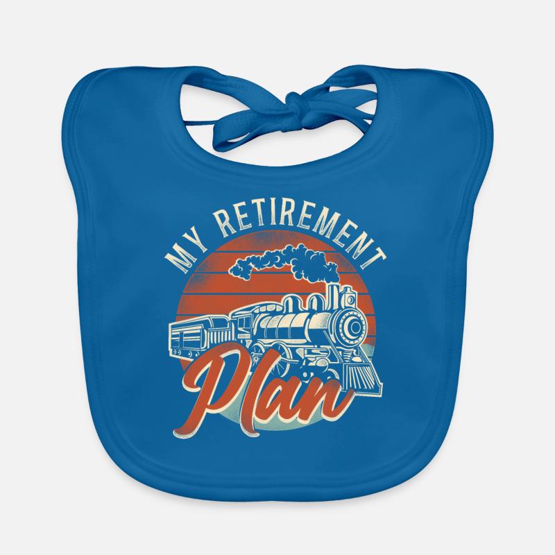 Steam Train Driver Trainspotting Organic Baby Bibs