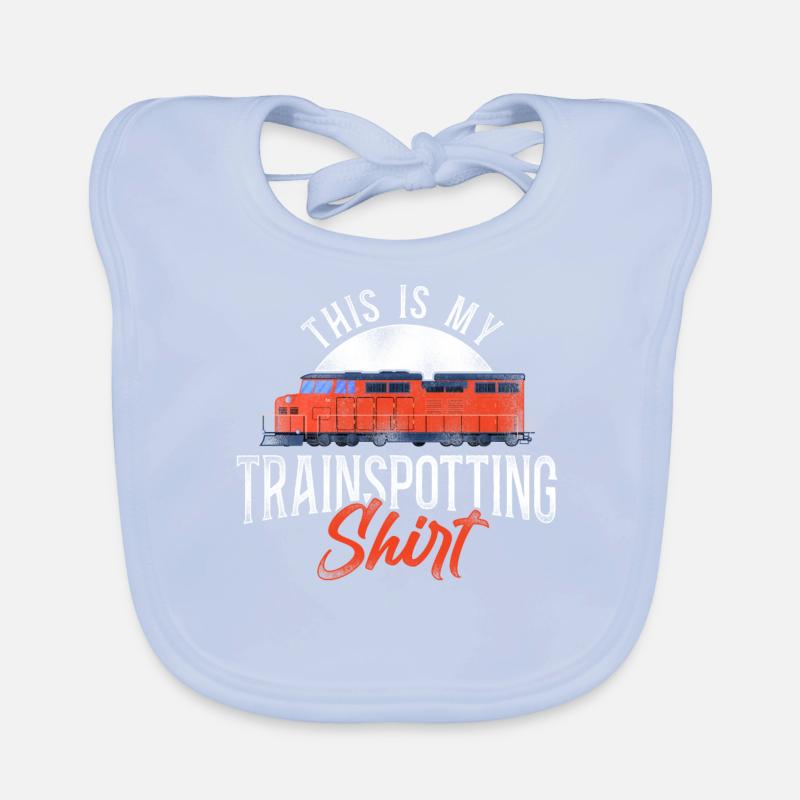 Freight Diesel Train Driver Organic Baby Bibs