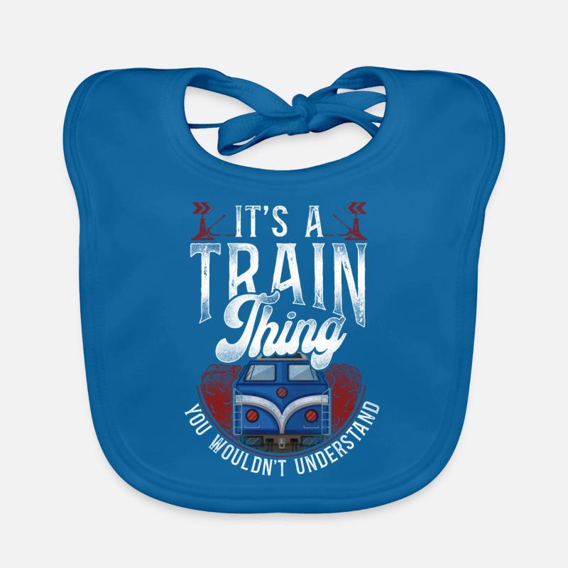 Freight Diesel Train Driver Organic Baby Bibs