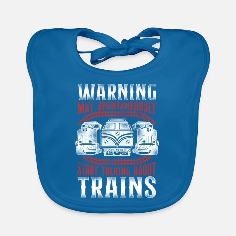Freight Diesel Train Driver Organic Baby Bibs