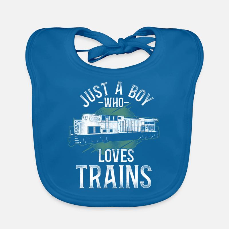 Freight Diesel Train Driver Organic Baby Bibs
