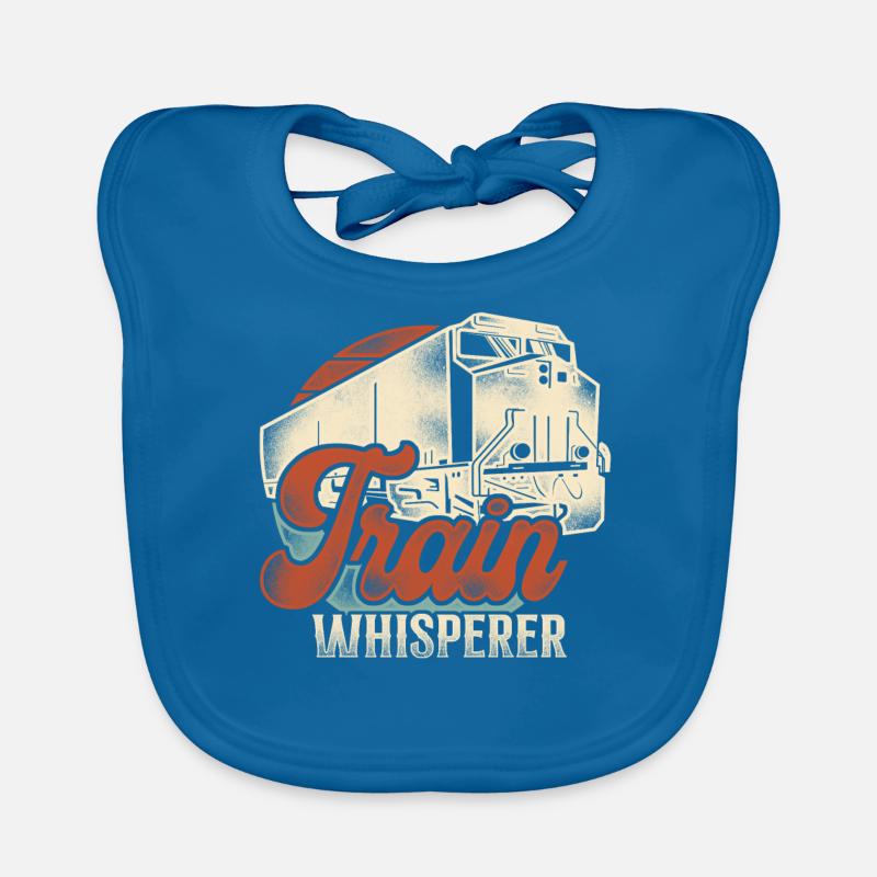 Freight Diesel Train Driver Organic Baby Bibs