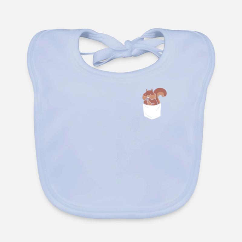 Squirrel Funny Squirrel Bag Organic Baby Bibs