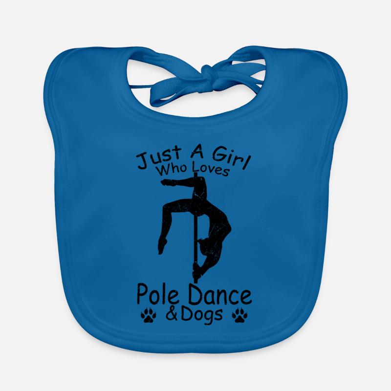 Nur ein Mädchen, das Pole Dance & Hunde Pole Dance Baby Bio-Lätzchen