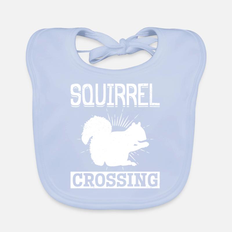 Squirrel with squirrel, funny Organic Baby Bibs