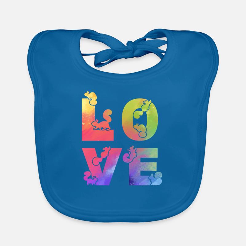 Squirrel Love Squirrels Cute Squirrel Organic Baby Bibs