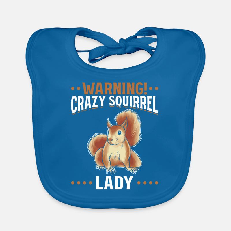 Warnung! Crazy Squirrel Lady Lustiges Eichhörnchen Baby Bio-Lätzchen