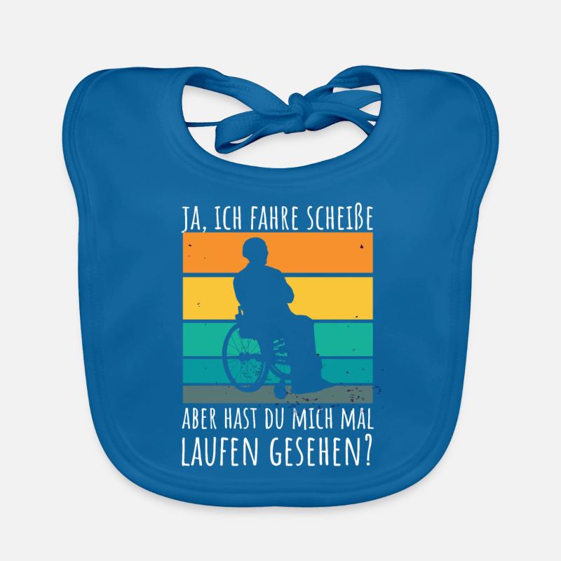 Rollstuhlfahrer Humor Spruch Baby Bio-Lätzchen