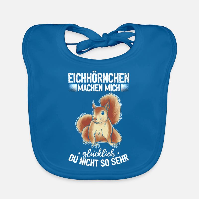 Eichhörnchen machen mich glücklich - Eichhörnchen Baby Bio-Lätzchen