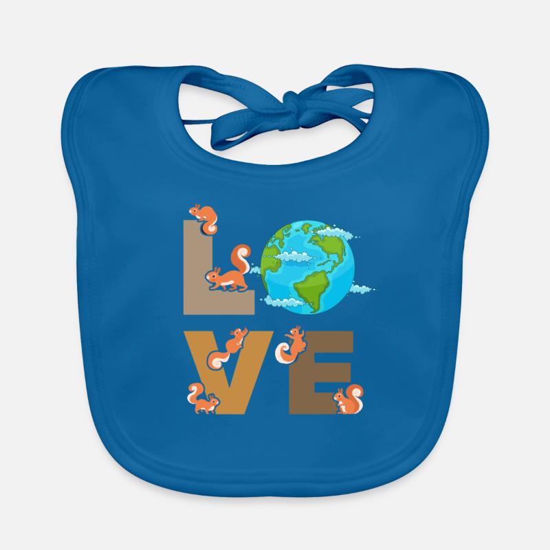 Écureuil Amour Écureuil Doux Écureuil Bavoir bio Bébé