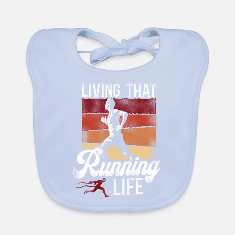 Running Runner Half Marathon Organic Baby Bibs