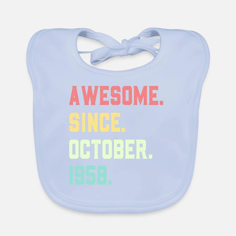 Awesome Since October 1958 Organic Baby Bibs