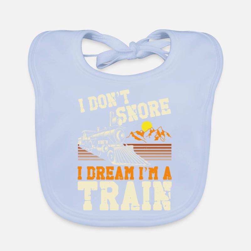 Steam Train Driver Trainspotting Organic Baby Bibs
