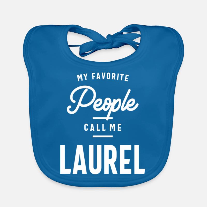 Laurel Personalized Name Organic Baby Bibs