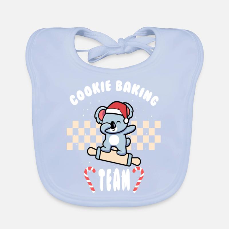 Équipe de cuisson des biscuits de Noël Bavoir bio Bébé