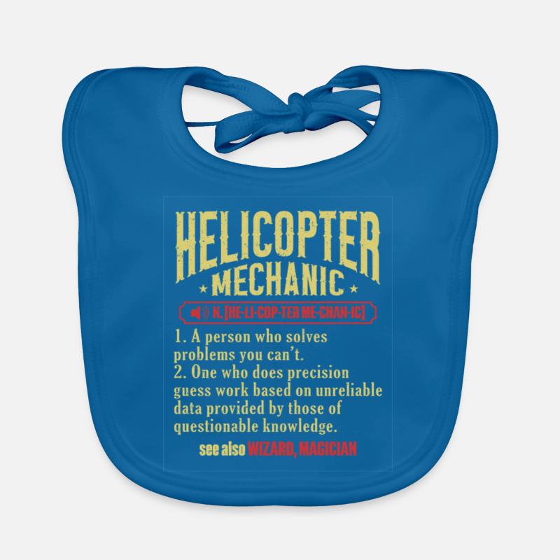 Helicopter Technician Helicopter Mechanic Organic Baby Bibs