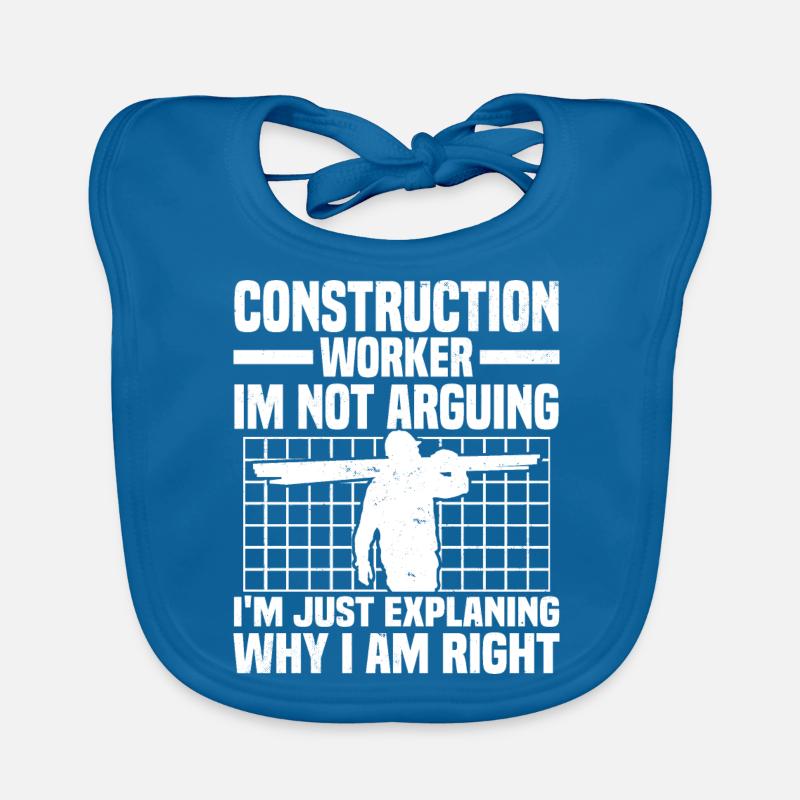Construction worker Organic Baby Bibs