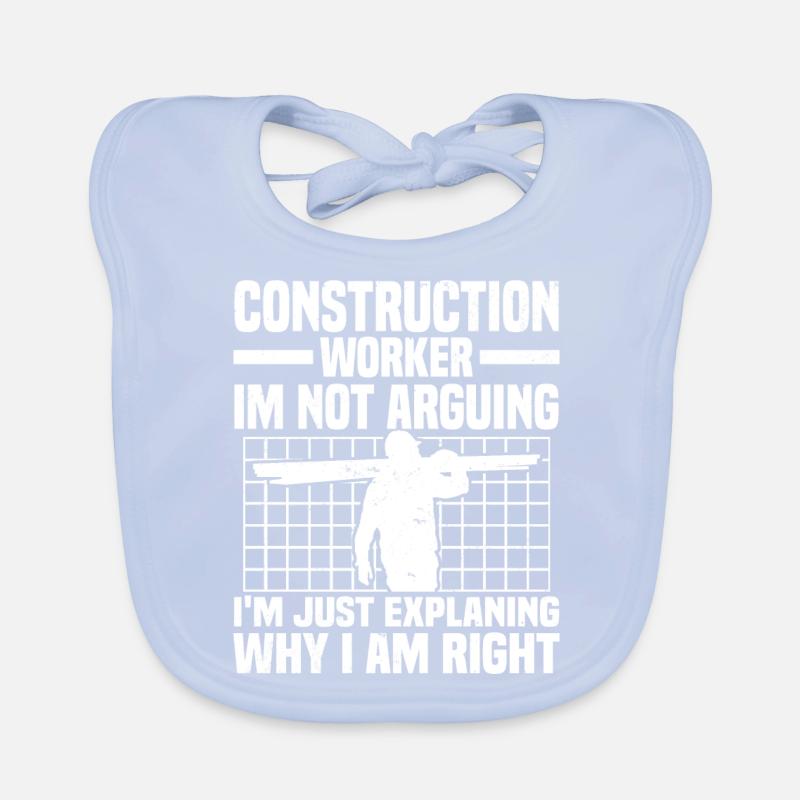 Construction worker Organic Baby Bibs