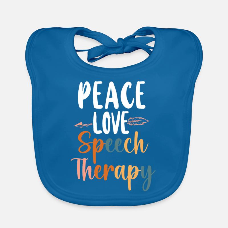 Speech Therapist Therapy Assistant - Baby Bio-Lätzchen - Pfauenblau