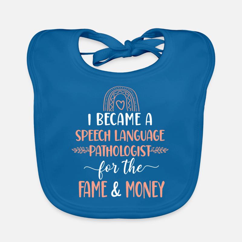 Speech Therapist Therapy Assistant - Baby Bio-Lätzchen - Pfauenblau