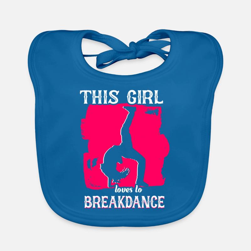 Breakdance Mädchen Breakdancer Baby Bio-Lätzchen