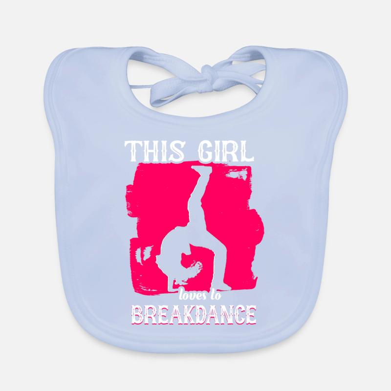 Breakdance Mädchen Breakdancer Baby Bio-Lätzchen