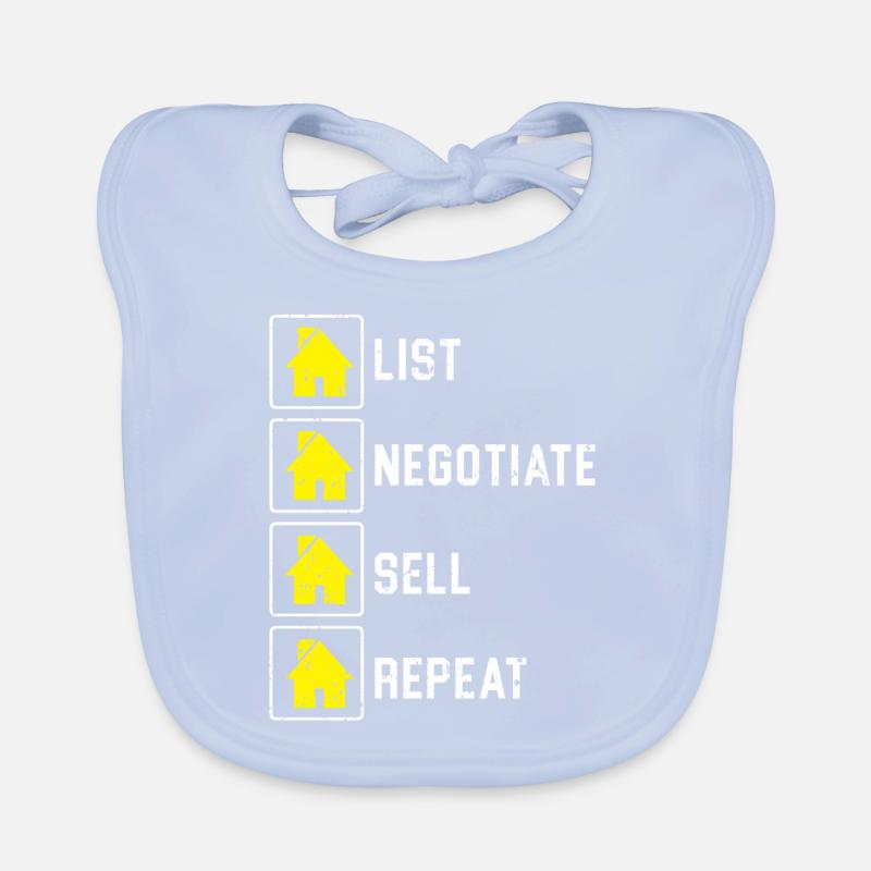 Liste Négocier Vendre Répéter Agent Agent immobilier Bavoir bio Bébé