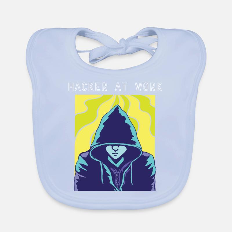 Hacker au travail Bavoir bio Bébé
