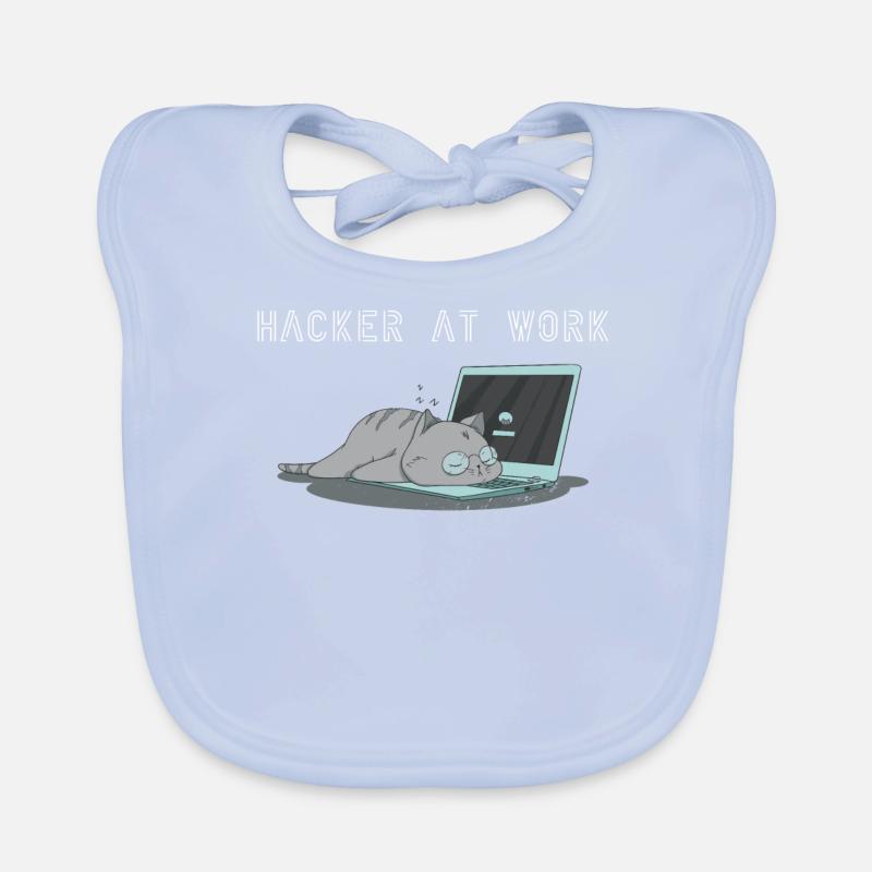 Hacker at work Baby Bio-Lätzchen