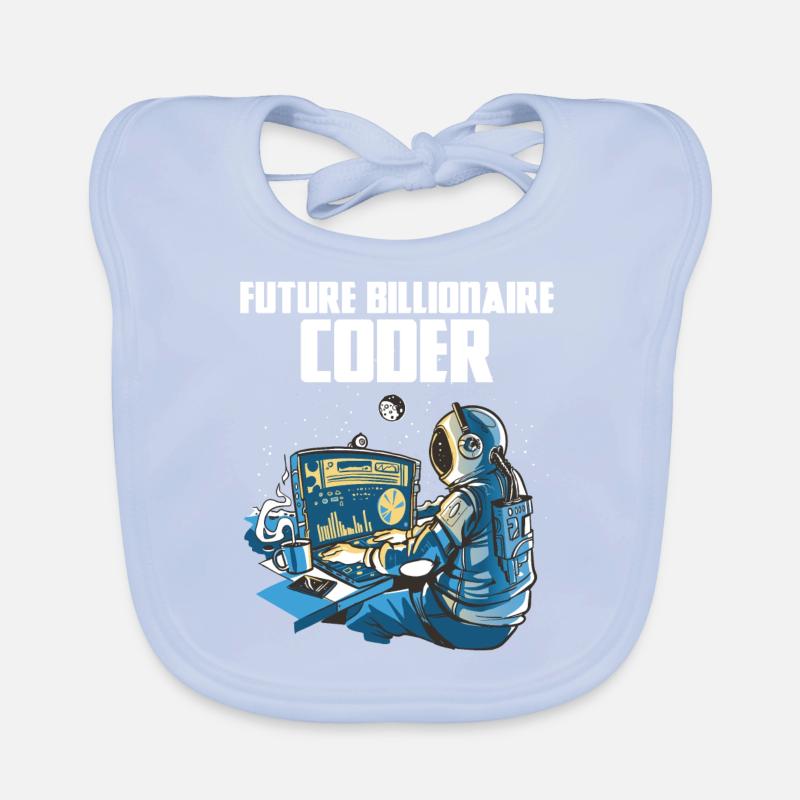 Future billionaire coder Organic Baby Bibs
