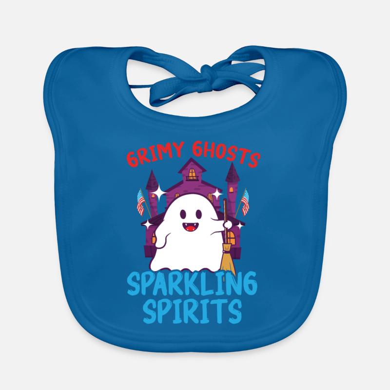 Grim ghosts, tingling ghosts, janitors Organic Baby Bibs