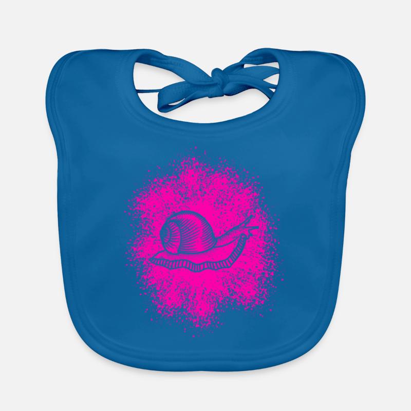 Cute snail with snail shell Organic Baby Bibs