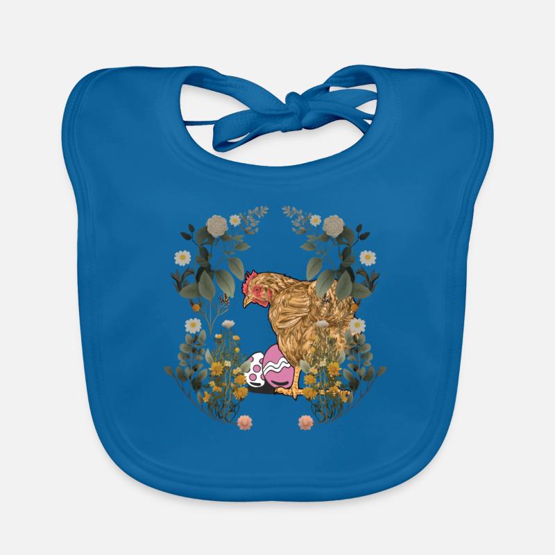 Easter, Easter Eggs, Hen, Chicken, Rural, Nature, Eggs Organic Baby Bibs