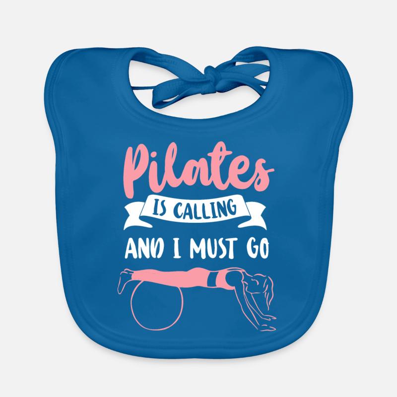 Instructeur de Pilates Professeur de Pilates - Bavoir bio Bébé - bleu paon