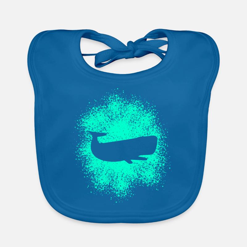 Sperm Whale Ocean Protector Organic Baby Bibs