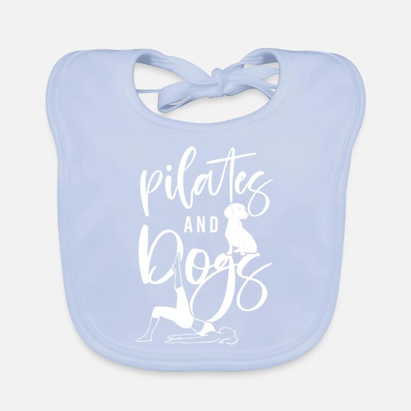 Pilates Instructor Teacher Dog Organic Baby Bibs