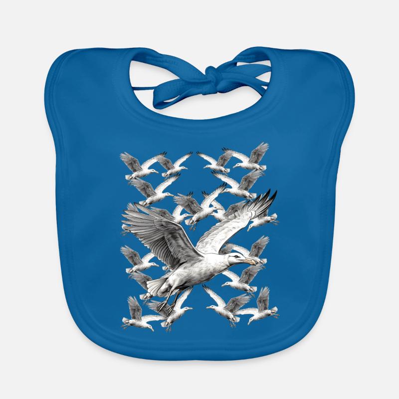 Möwe Möwen maritim Baby Bio-Lätzchen