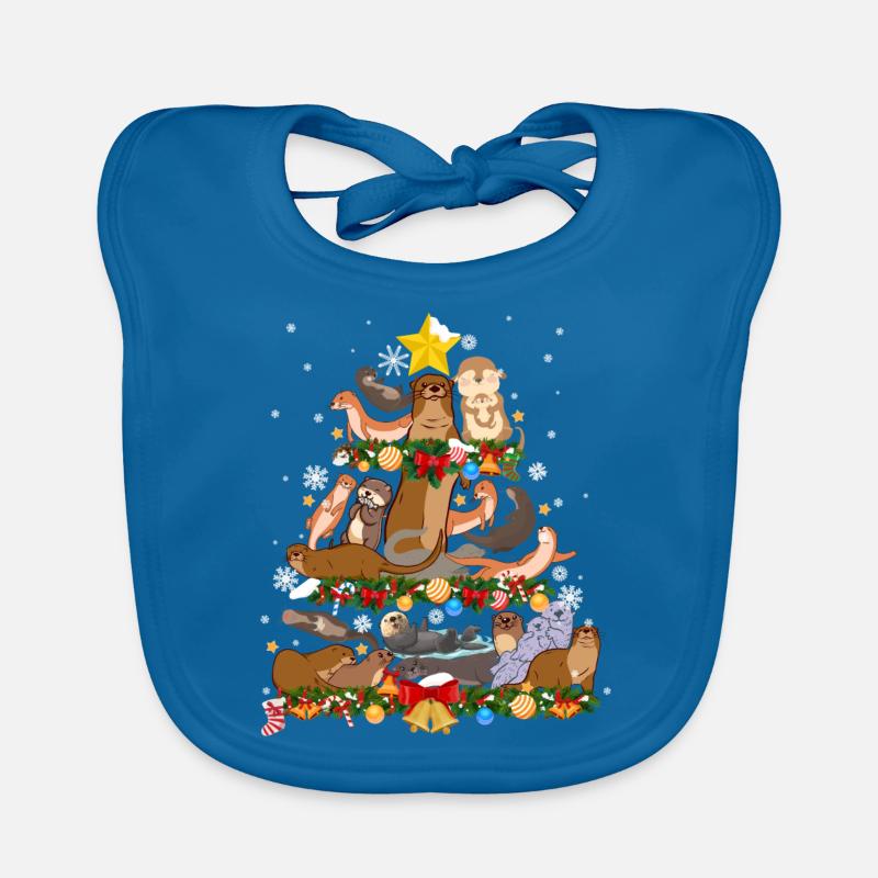 Otter Christmas Tree Baby Bio-Lätzchen