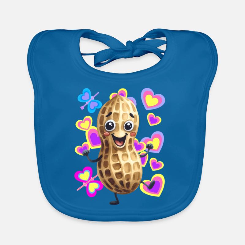 Peanut Spring Dance Dancing Peanuts Kids Organic Baby Bibs