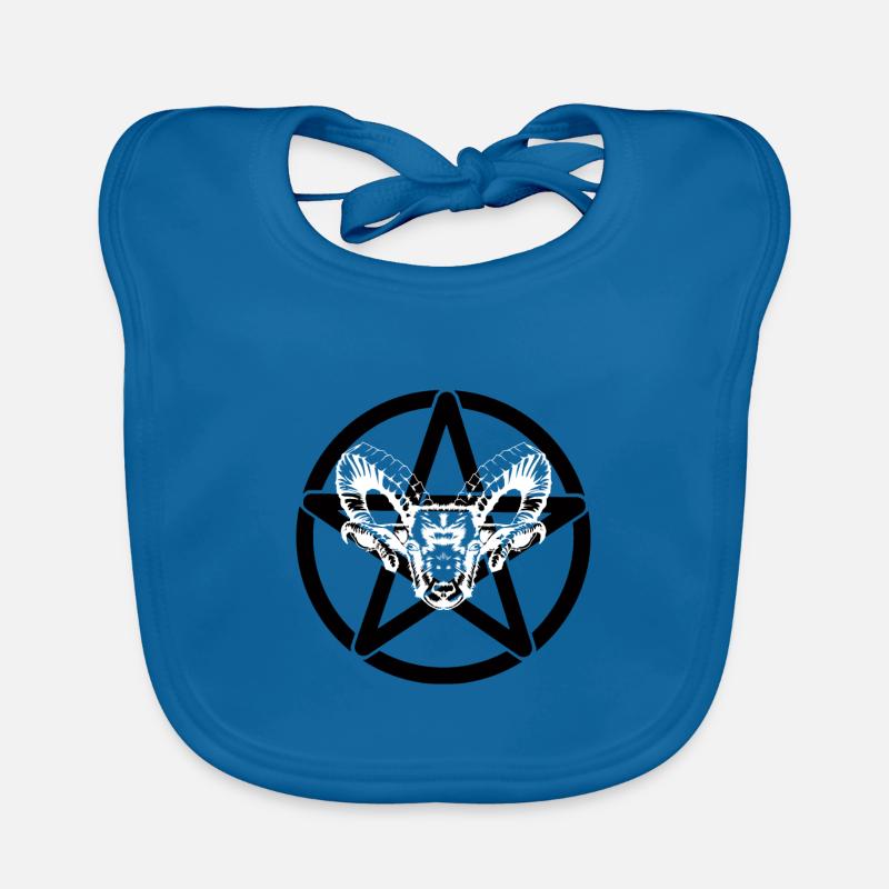 Satan devil pentagram Antichrist demon evil death Organic Baby Bibs