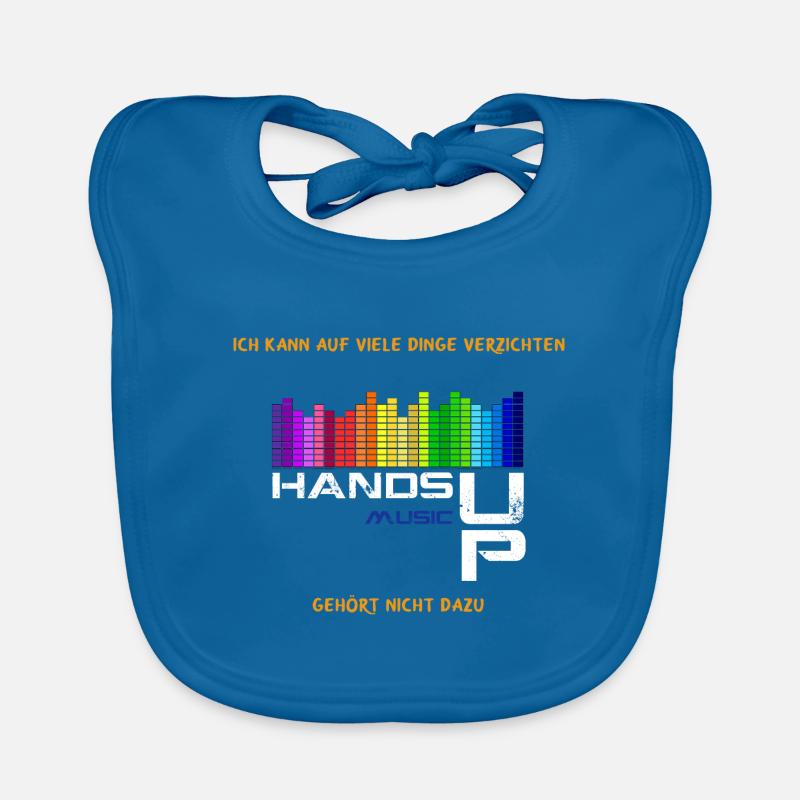 Hands Up Musik Dancecore Techno Geschenke Baby Bio-Lätzchen