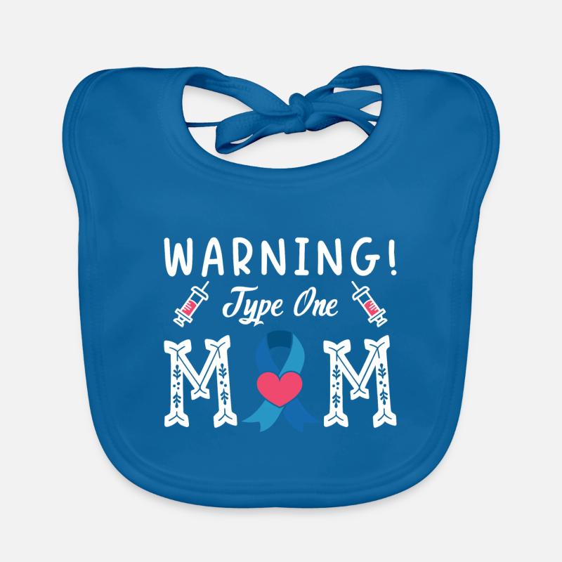 Avertissement Maman de type un Diabète Type 1 Mère Bavoir bio Bébé
