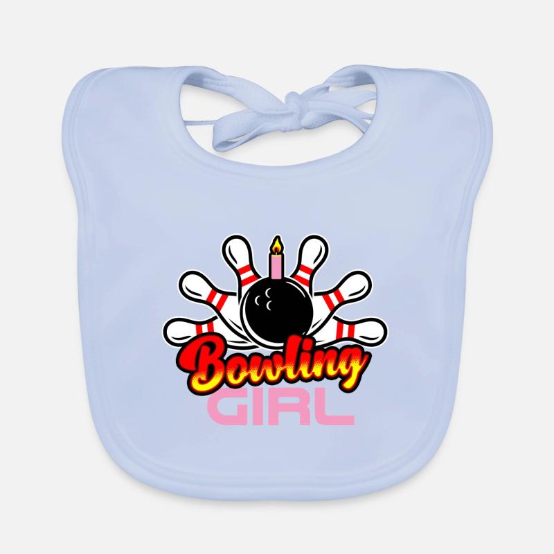 Bowling Mädchen Geburtstagsfeier Baby Bio-Lätzchen