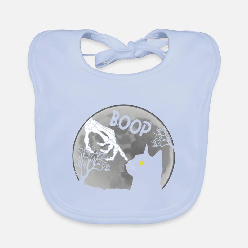 Boop Squelette Chat Halloween Bavoir bio Bébé